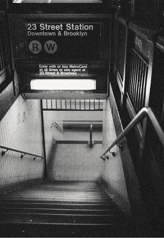Entrance to the 23 Street subway station — Massimo Dutti NY Fashion Week