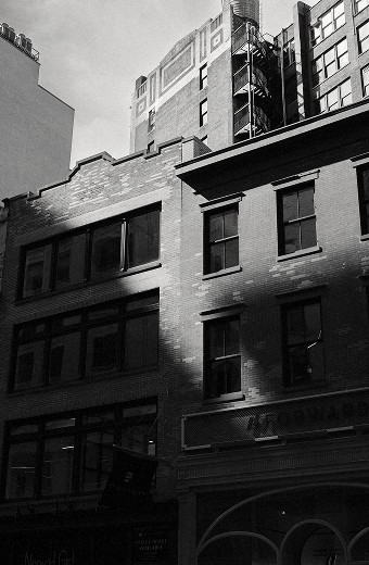 SoHo cast-iron façades in black and white — Massimo Dutti NY Fashion Week
