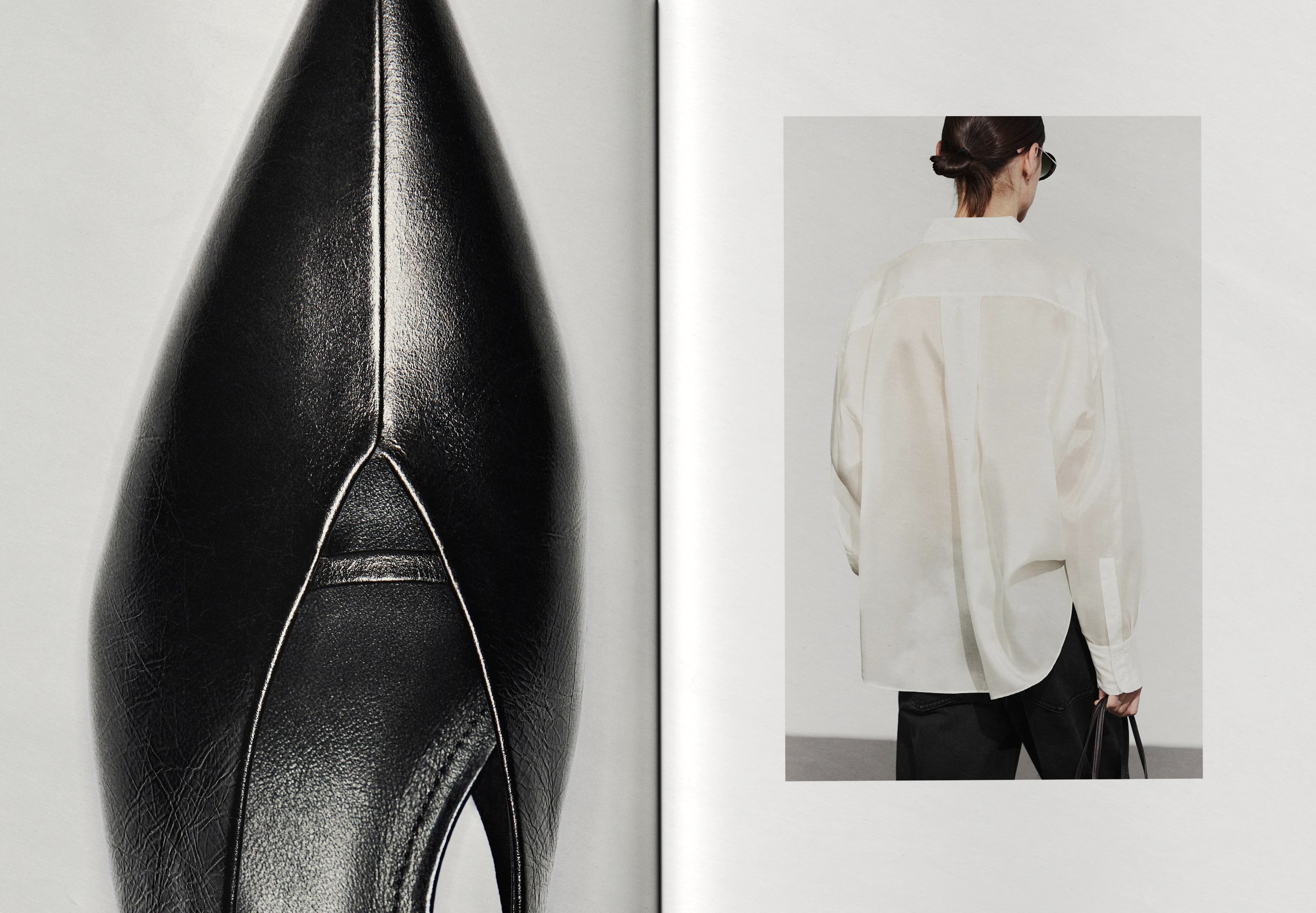 The Look 02: slingback heels and white shirt — Massimo Dutti NY Fashion Week