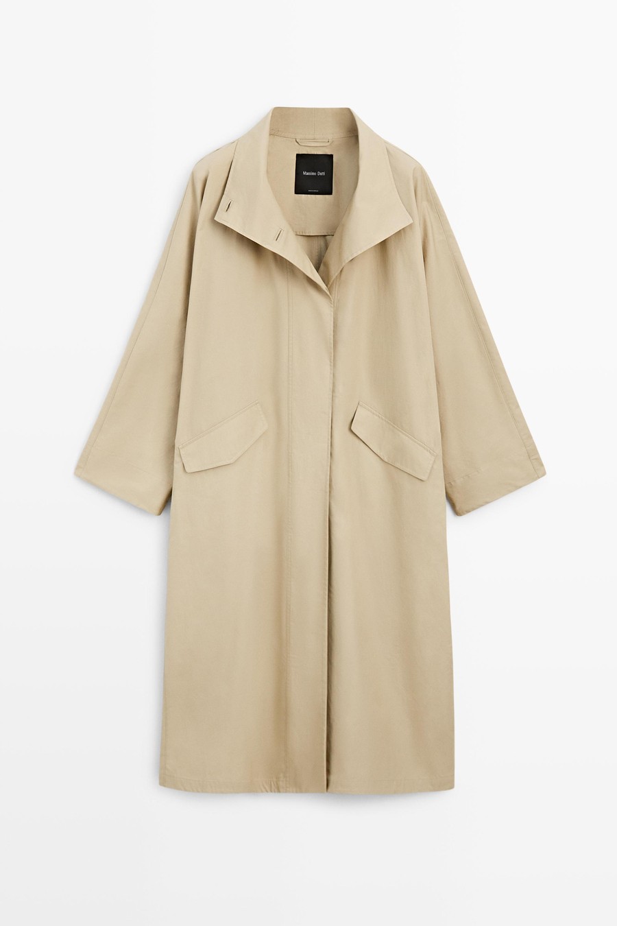 100% cotton high-neck trench coat — Massimo Dutti The Trench Edit