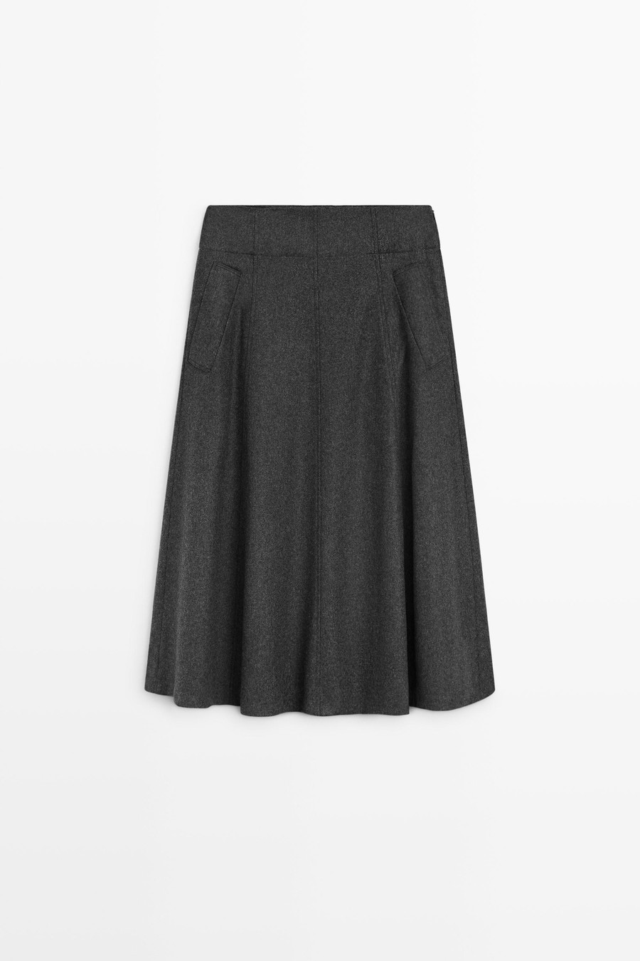 Flared midi skirt with pocket detail — Massimo Dutti The Trench Edit