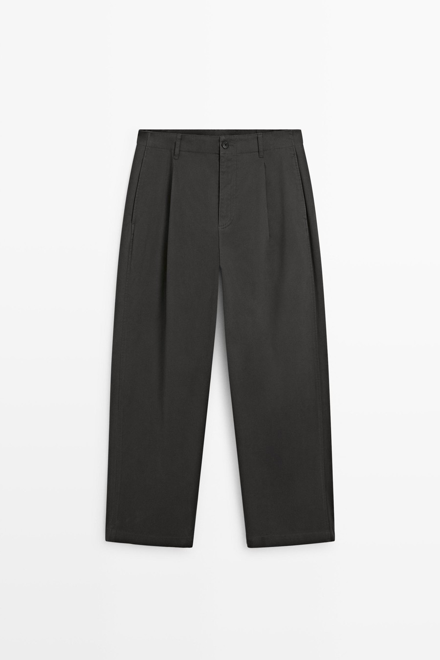 Barrel-fit trousers with pleat detail — Massimo Dutti The Trench Edit
