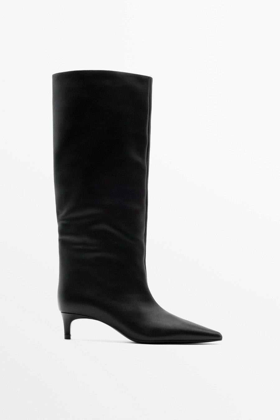 Soft leather heeled boots — Massimo Dutti The Trench Edit
