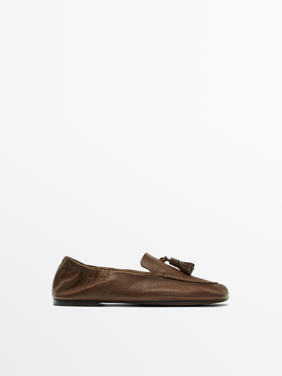Leather Tassel Loafers — Massimo Dutti Puffer Jackets