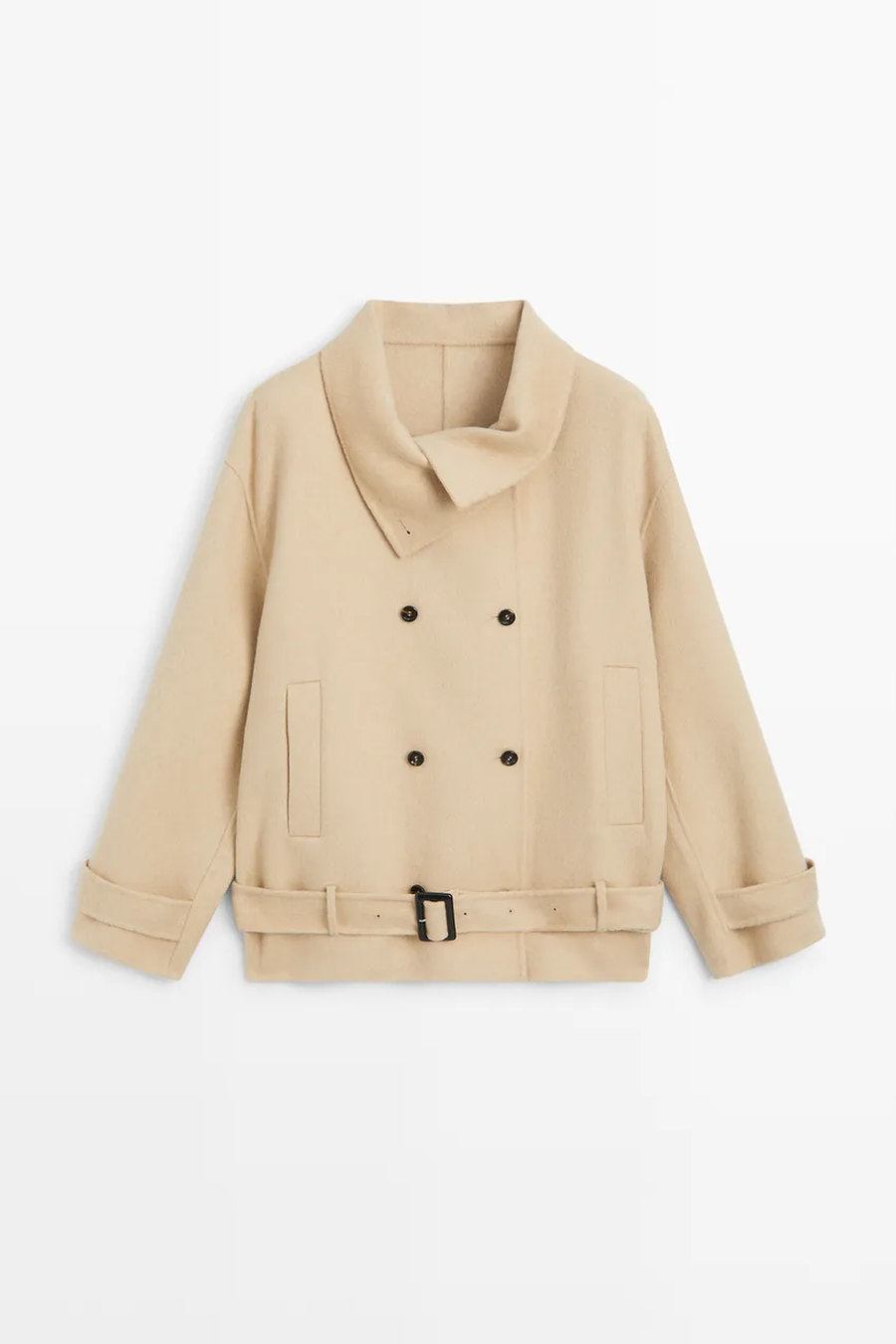 Belt-detail trench coat — Massimo Dutti Paris Fashion Week