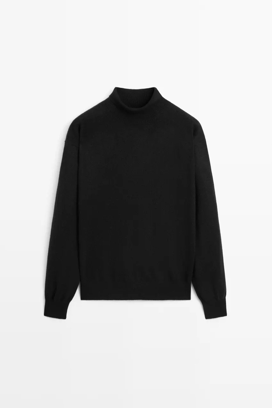 100% cashmere high neck knit sweater — Massimo Dutti Paris Fashion Week
