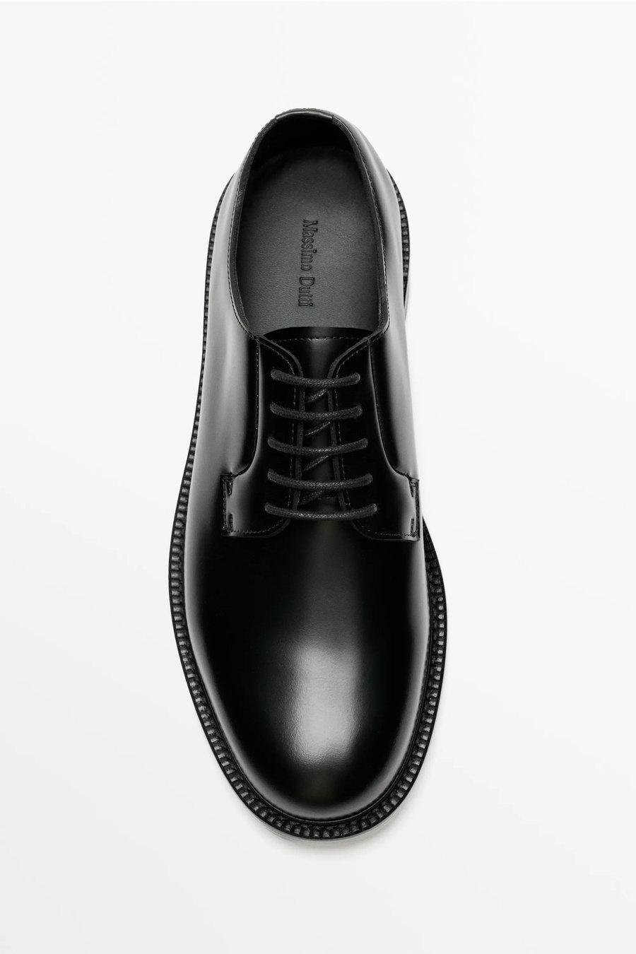 Leather dress derby shoes — Massimo Dutti Paris Fashion Week