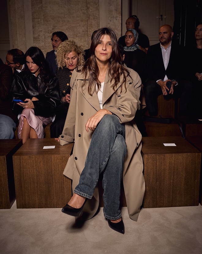 Ona Mafalda in the front row of the Massimo Dutti Limited Edition FW26 show in Rome