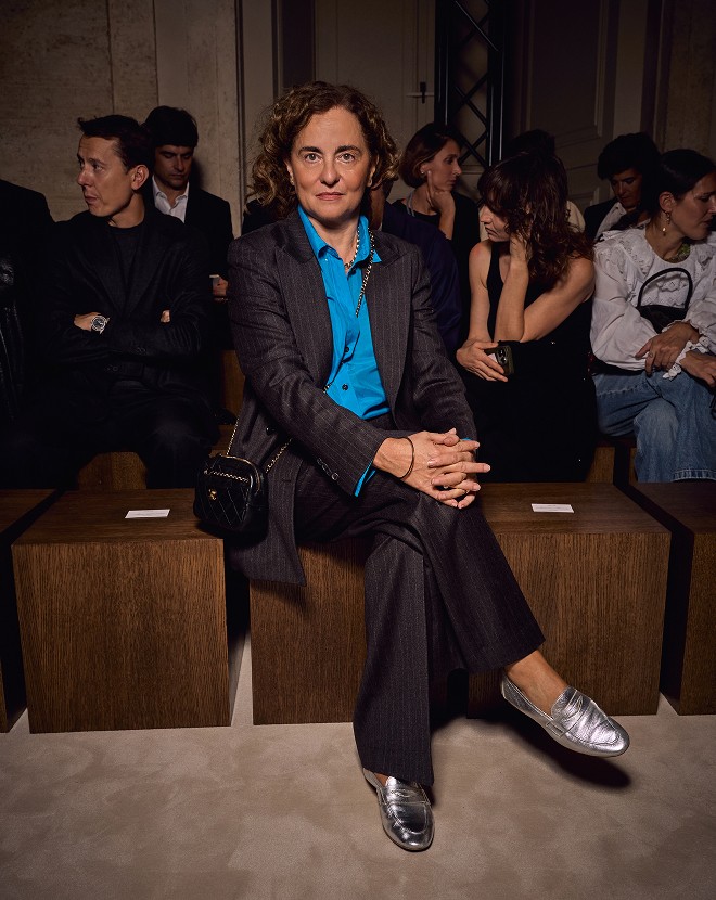Cloe Piccoli in the front row of the Massimo Dutti Limited Edition FW26 show in Rome
