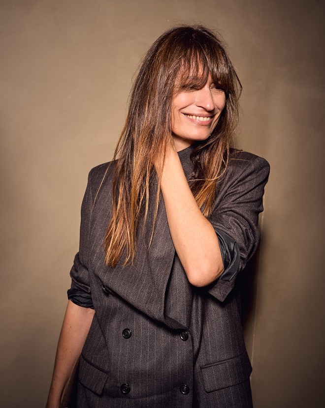 Caroline de Maigret in the front row of the Massimo Dutti Limited Edition FW26 show in Rome