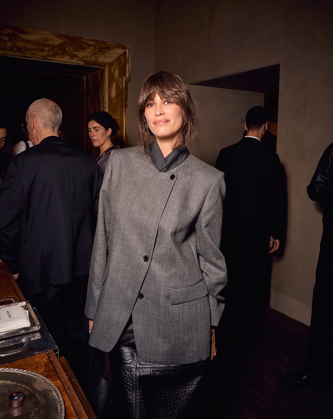 Alison Toby in the front row of the Massimo Dutti Limited Edition FW26 show in Rome
